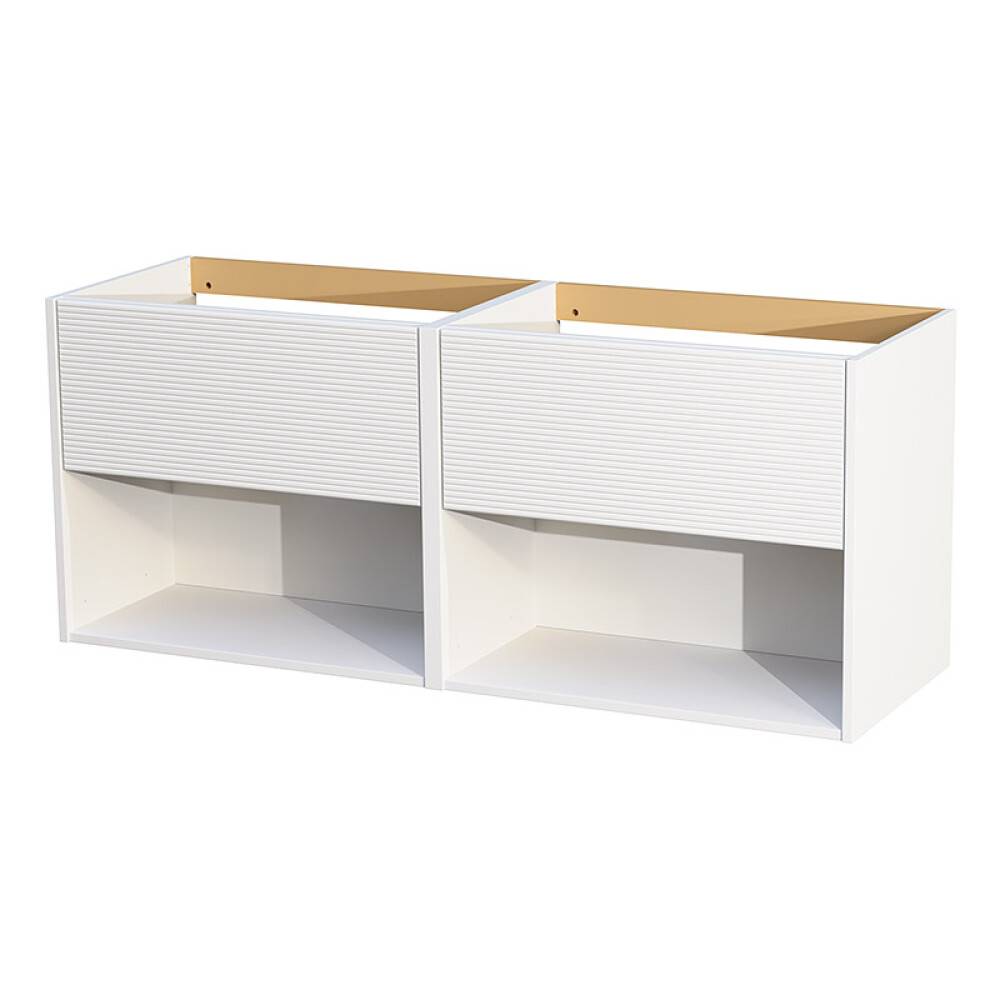 TVÄTTSTÄLLSSKÅP CAMARGUE AURA DUBBEL 140CM 2 LÅDOR & BOXAR MATRIS VIT