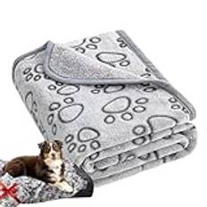 Washable Paw Print Blanket, Puppy Couch Blanket, Warm Sleep Mat for Small and Medium Pets, Soft Dog Blanket for Cats, Cozy and Comfortable Mat for Pets, Pet Bed Blanket for Puppies