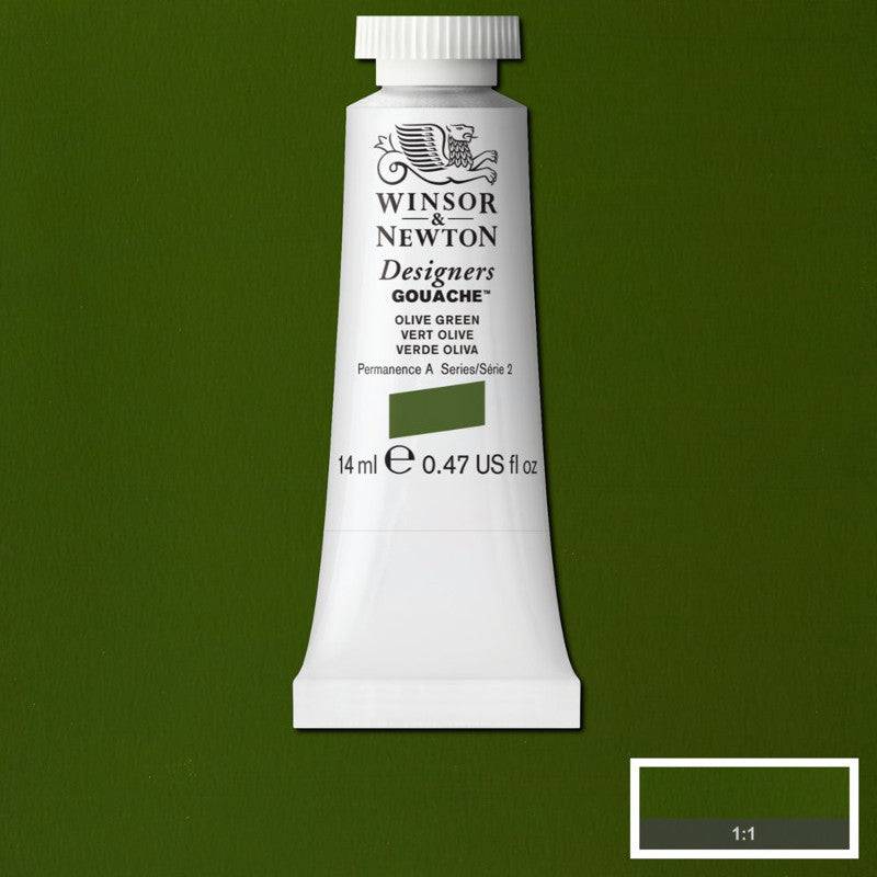 Winsor & Newton Designers Gouache – Tub 14 ml 447 Olive green