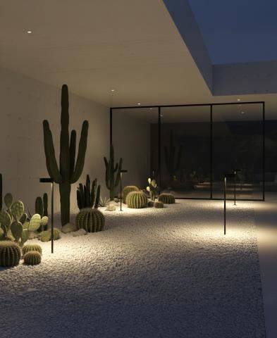 Skat spyd- og bedlampe antracit LED 7W 3000K IP65