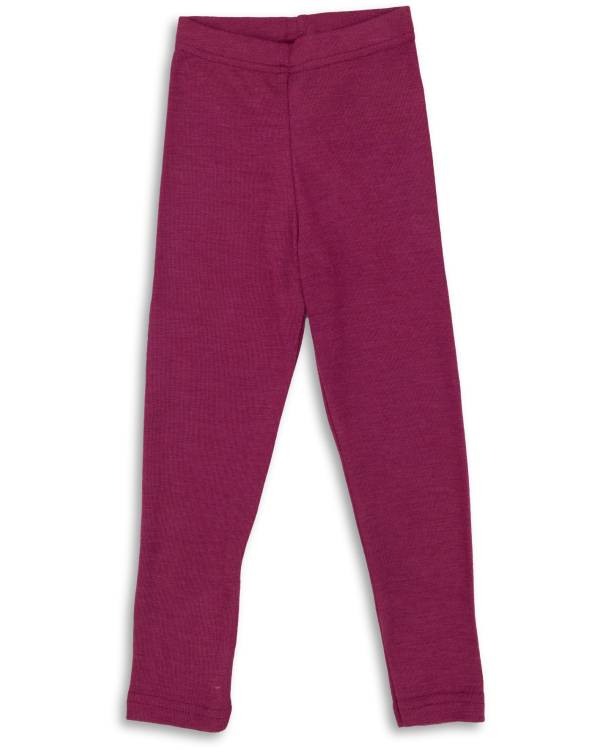 Barnleggings i 70/30 ekologisk merinoull/silke – Orkidé