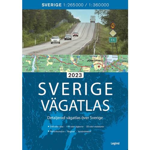 Sverige vägatlas 2023 (bok, flexband)