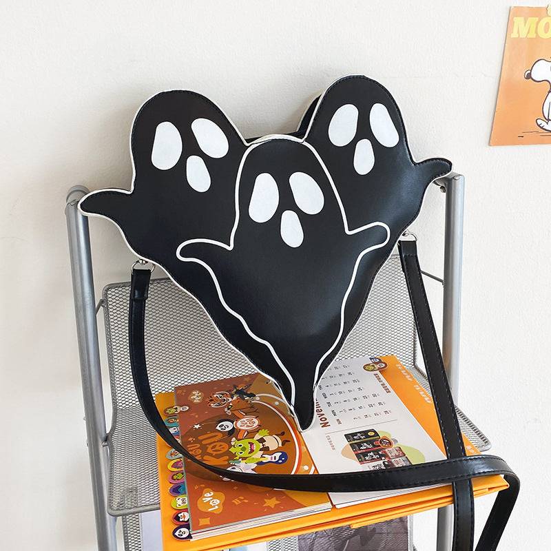 Halloween Bags Funny 3D Cartoon Ghost Cartoon - Black