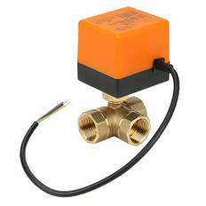 DC 24V DN20 G3 / 4 304 motoriserad kulventil av mässing 3 tråd 2 styr 3-vägs motorventil tillverkad av motoriserat rostfritt stål 304 för luftkonditionering - hysteres synkron motor