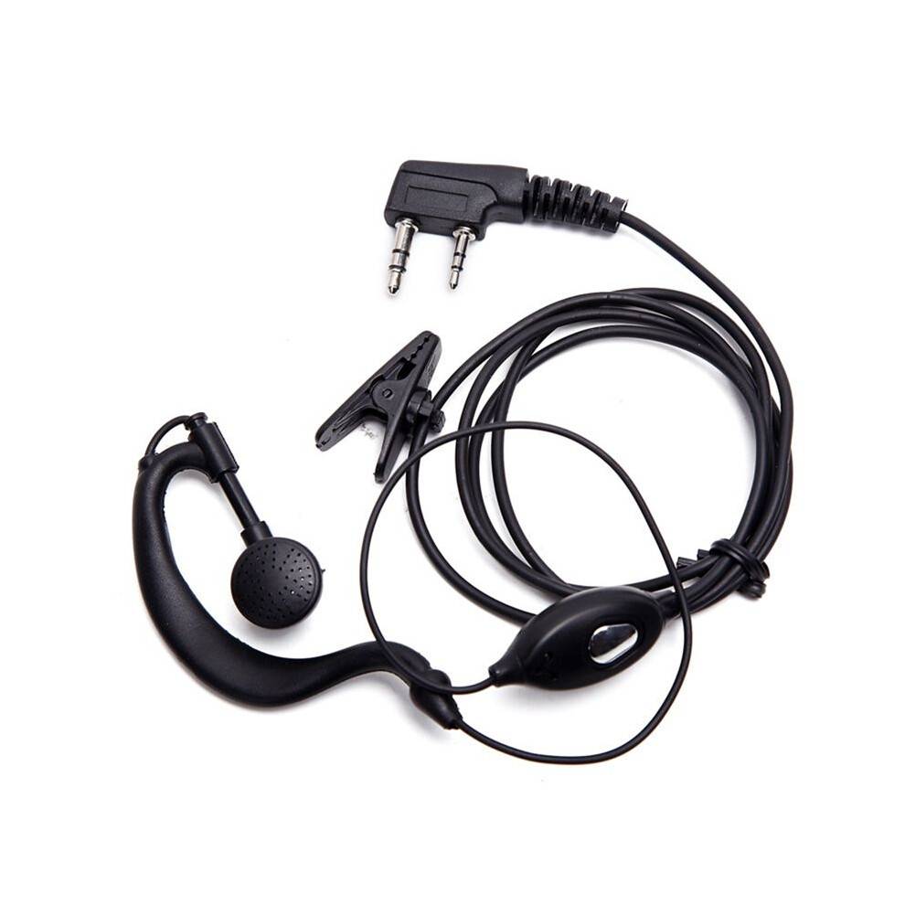 Walkie Talkie Headset 2-Stifts K-Plug Trådbunden Tvåvägs Ham Radio Hörsnäcka för  BF-888S UV5R Walkie Talkie 992 Earwear
