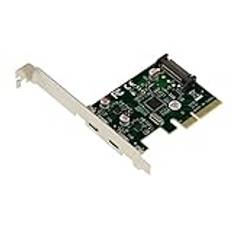 KALEA-INFORMATIQUE PCI Express PCIe till USB 3.1 10GB 2 externa portar typ C-kontrollkort med ASM1142-chipset