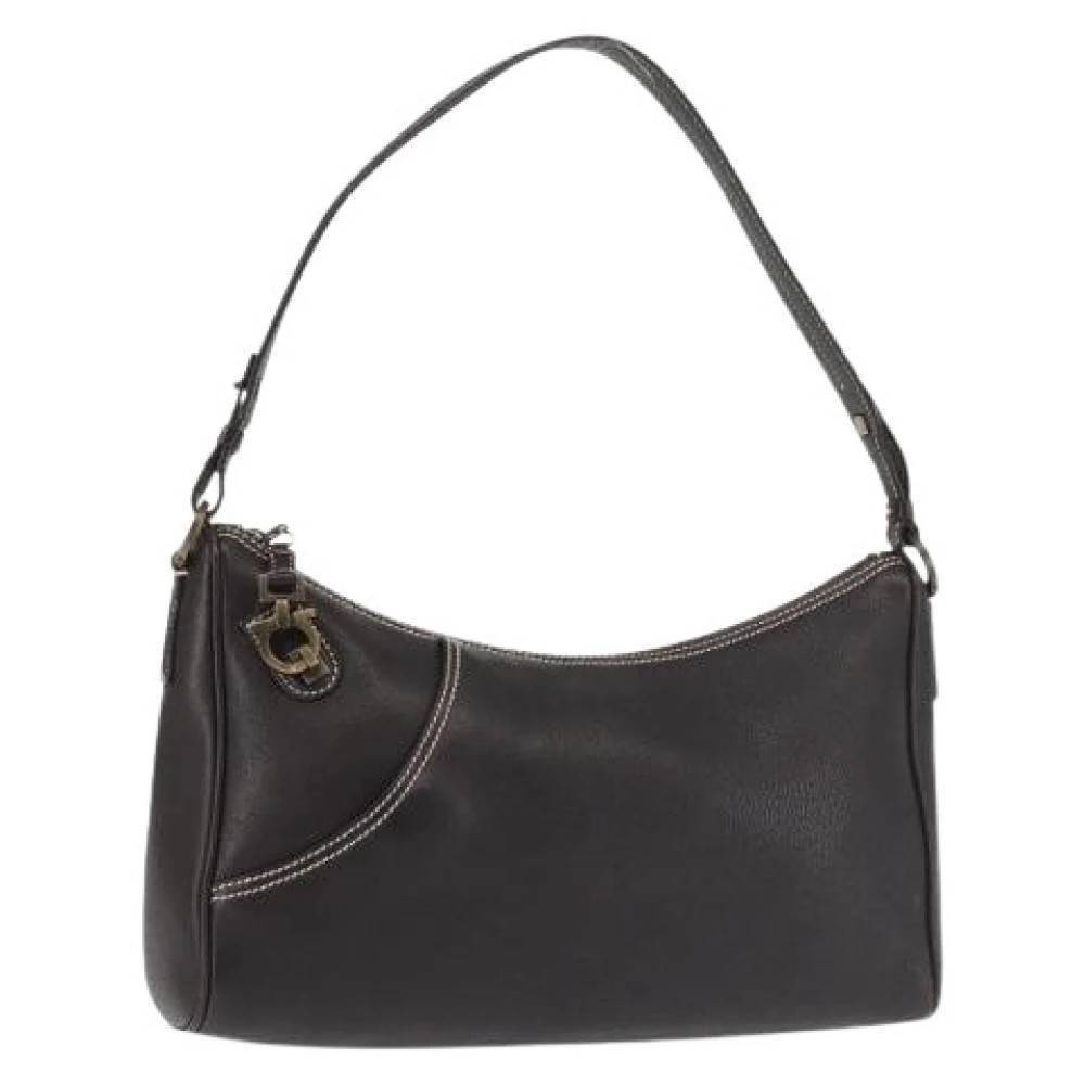 Salvatore Ferragamo Pre-owned - Pre-owned Läder Axelremsväska Vintage - Dam - ONE Size - Läder
