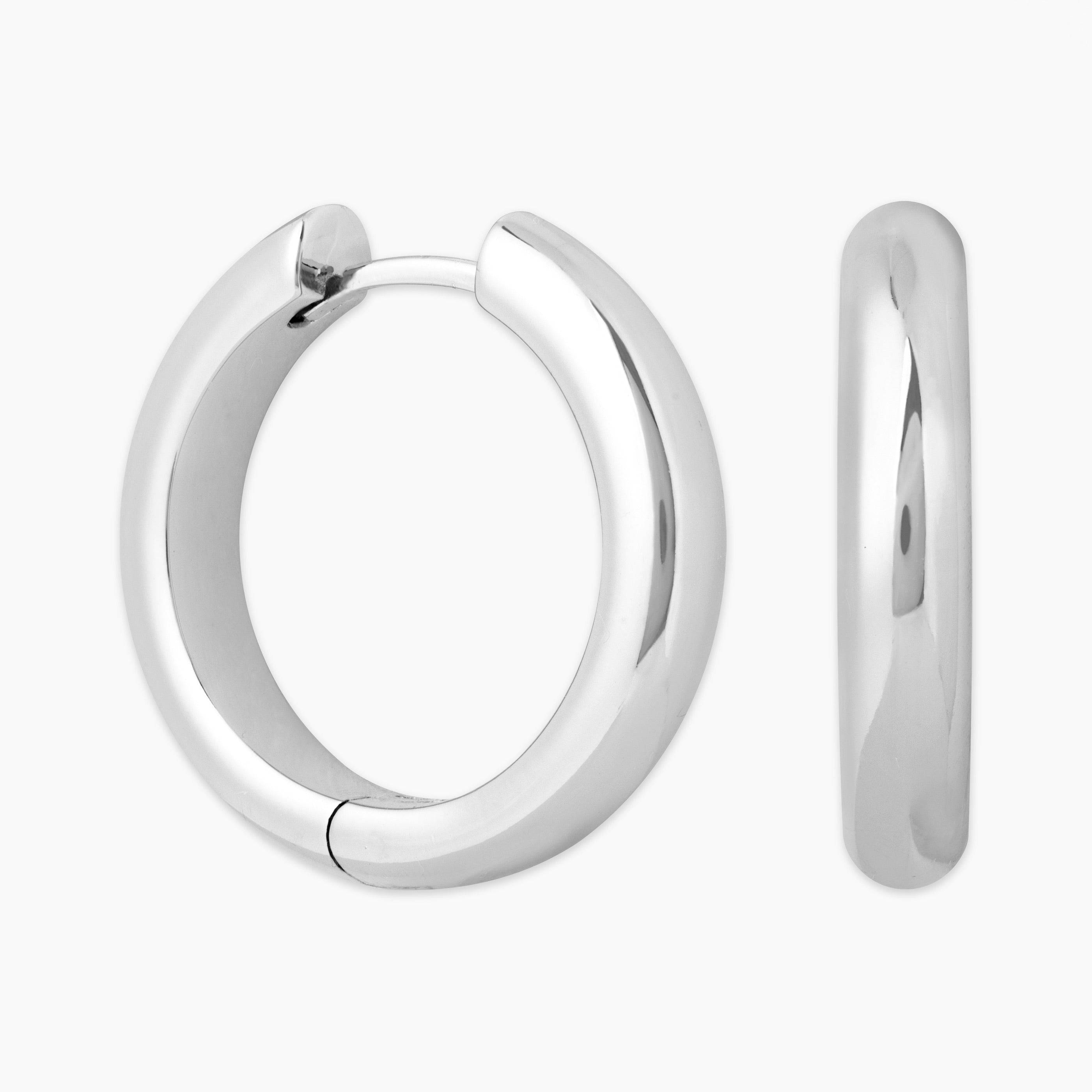 Bold Large Hoops in Silver | Jewellery by Astrid & Miyu