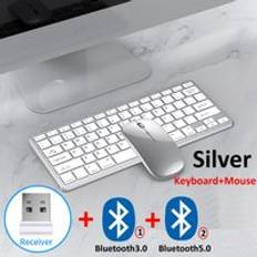 Bluetooth 5.0 & 2.4g trådlösa tangentbord och mus combo mini multimedia tangentbord mus set för laptop pc tv ipad macbook android - Sv tangentbord och mus