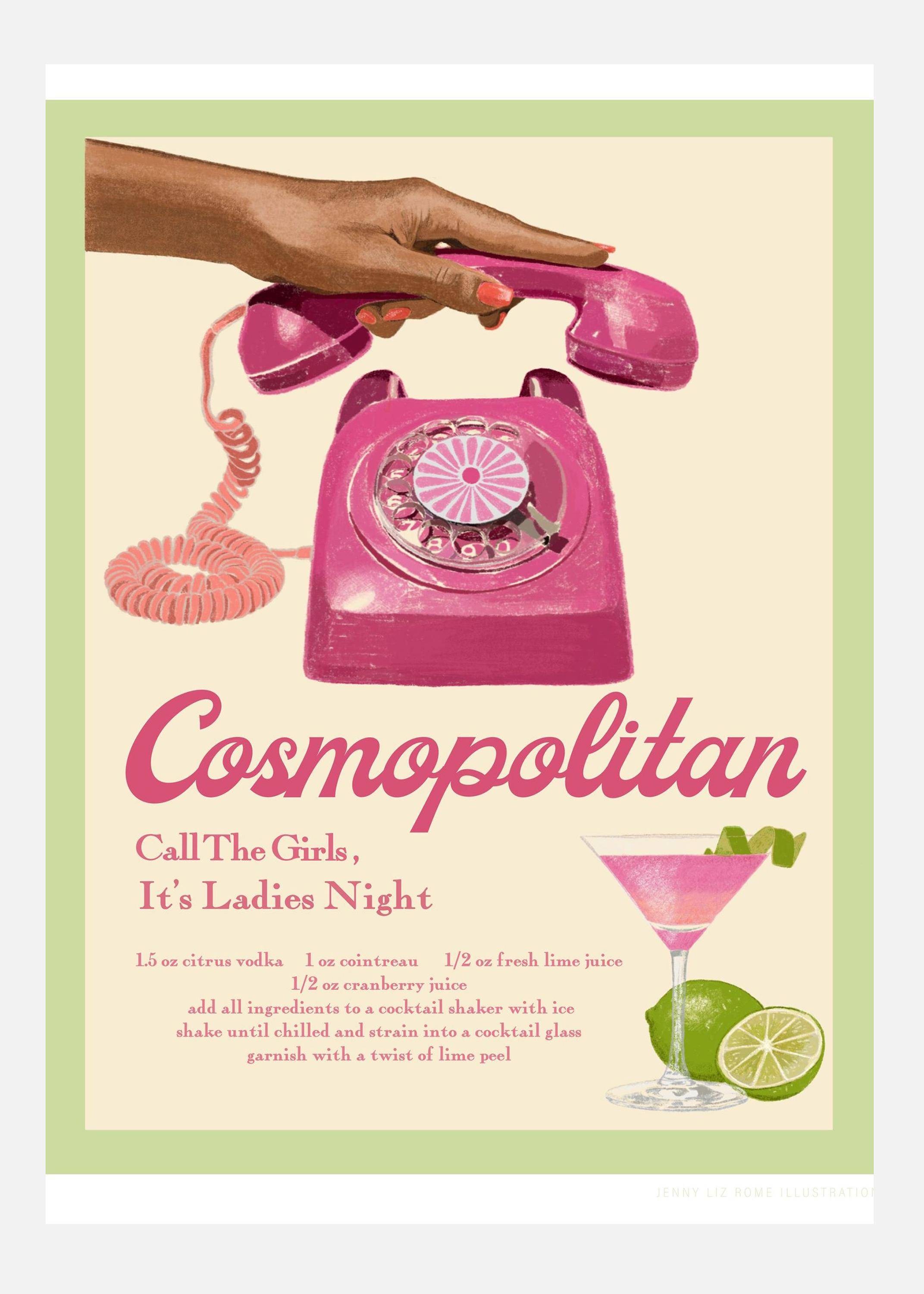 Jlr Cocktails Cosmopolitan Canvastavla (50x70 cm)
