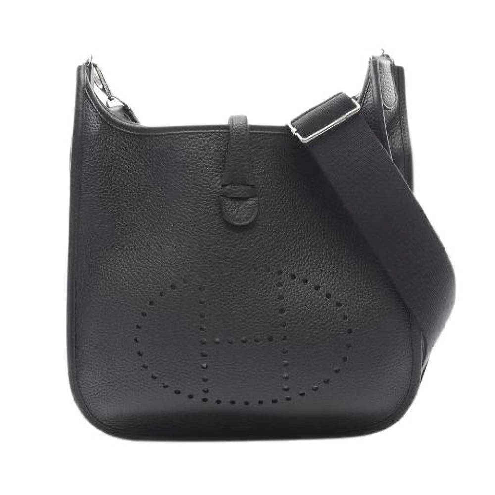 Hermès Vintage Pre-owned Laeder skuldertasker - Vintage - Dame - Sort - ONE SIZE - Uld