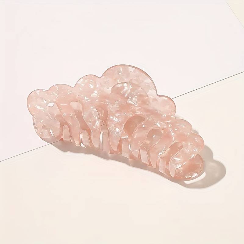 TEMU 1pc Korean Version New Acrylic Marble Mixed Color Ponytail Hair Clip Back Of Hair Styling Grab Clip Shark Clip Hair Additions Sweet Fashion Exquisite Elegant Hair Card Hair Additions