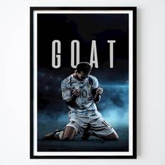 Voetbal Poster: Lionel Messi GEIT Poster van KunStudio