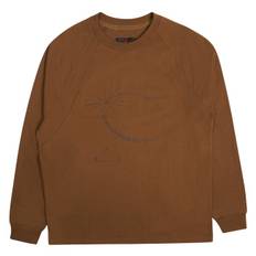 M J 23e Stmt Ls Crew, Male, Tøj, T-shirt, Brun, M