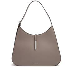 Large Tokyo Smooth Leather Shoulder Bag - Stone Grey - 01