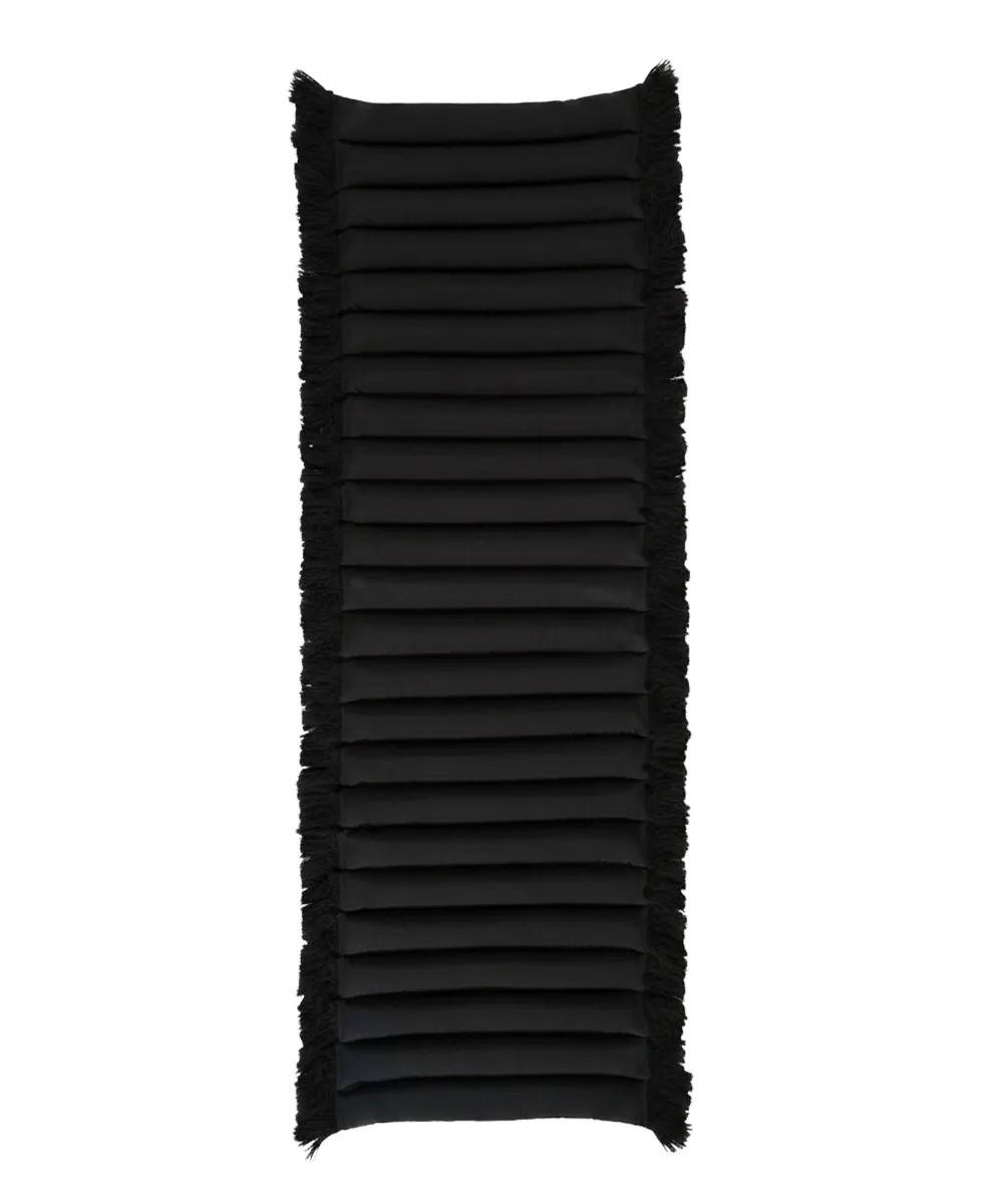 Garden Glory Garden Glory sittdyna med fransar Svart, svart frans, 38x120 cm