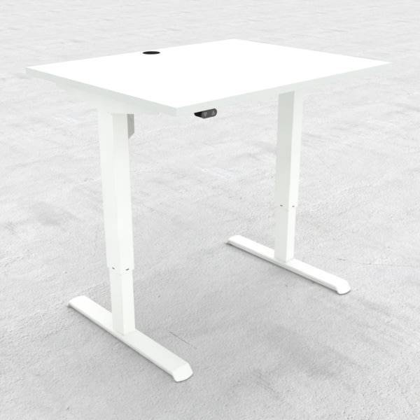 Compact hæve-sænkebord, 100x80 cm, Hvid/hvid