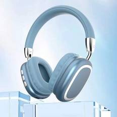 Nya helt slutna trådlösa hörlurar, HIFI High Definition-samtal, Bekväm MP3-musik, Mobil Universal Type-C, hopfällbar, vridbar teleskop, ABS-plast i me - Dammblå (En-Storlek)