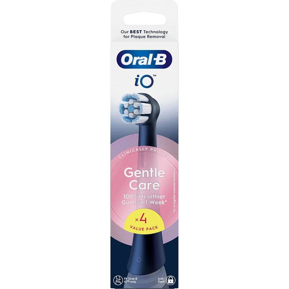 Oral-BiOGentleCareTandborsthuvuden Svart 4st