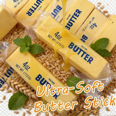 Cathartic Butter Stick Squishy-leksak 1 st, mjuk klämleksak med långsam återhämtning, hudvänlig fidgetleksak för kontoret och daglig avslappning - Multifärgad (1 st)