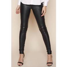 Lucille Stretch Leather Legging | Sort | Læder leggings fra Mos Mosh - XS