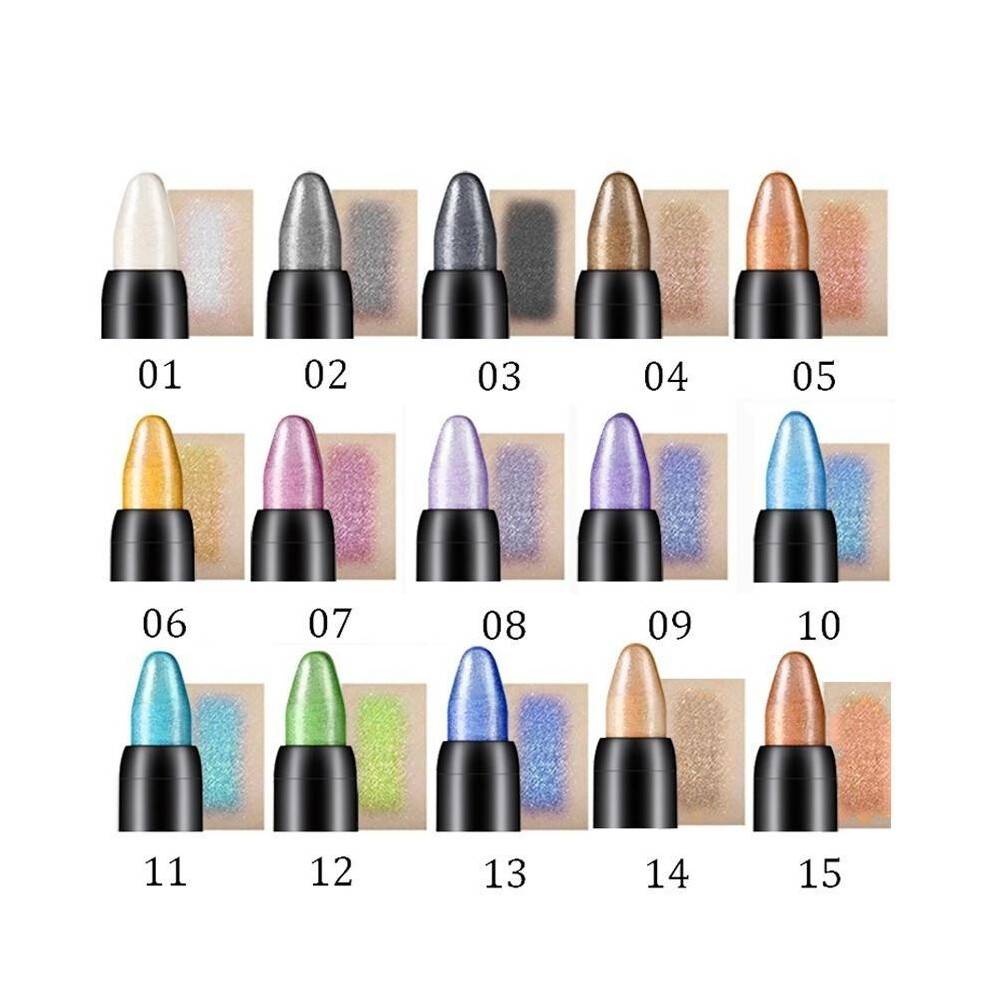 (Matches the image, 3#) 1pcs Color Pearl Pen Eyeliner Highlighter Stick Eyeshadow Pen Lying Silkworm Pen Multicolor Makeup Pen