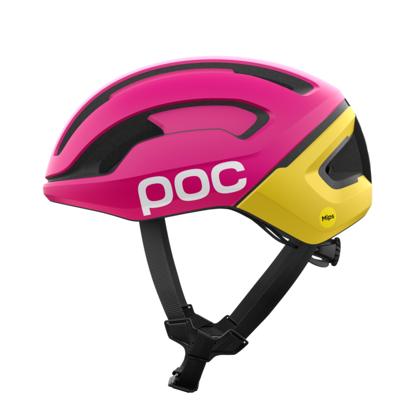 Poc Omne Air MIPS - Racerhjälm Rhos Red Matt / Citrine Yellow Matt S (50 - 56 cm)