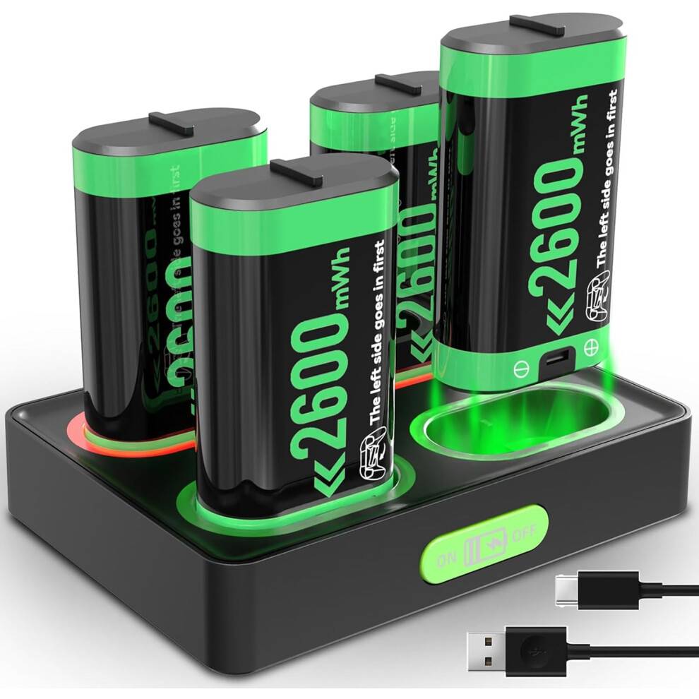 Hold dig opladet, vær på forkant: Sikkert Xbox Controller-batteri, genopladelig batteripakke med overopladningsbeskyttelse