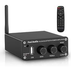 Fosi Audio BL20A 200W Bluetooth 5.0 Home Audio Stereoforstærker Hi-Fi Mini Klasse D integreret forstærker med U-Disk/3,5MM AUX/RCA-indgang og fjernbetjening
