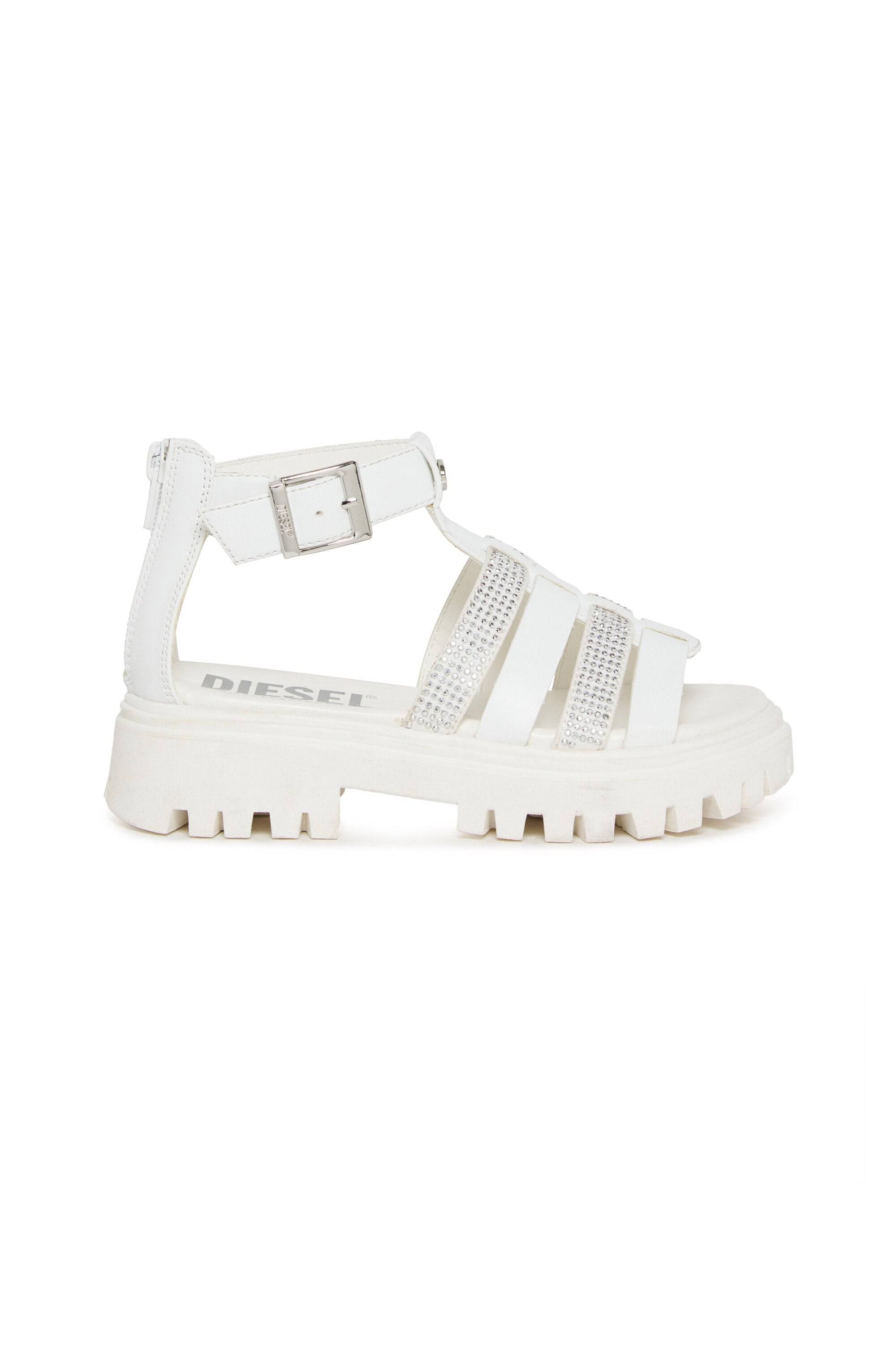 Diesel for Kids - Sandali con logo - Bianco