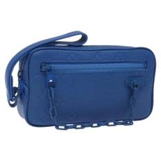 Louis Vuitton Vintage, Pre-owned, Dame, Blå, ONE SIZE, Tyl, Pre-owned Canvas clutches