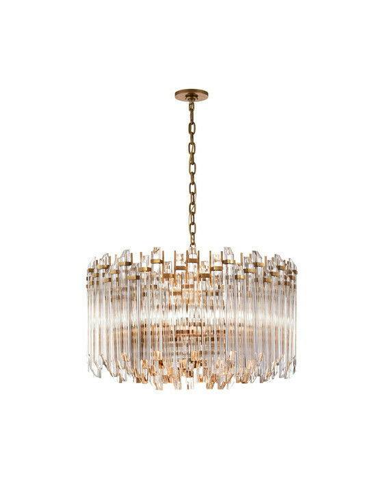 Visual Comfort Adele Wide Drum takkrona antik mässing - Guld / Brun (H50.8cm x B71.8cm)