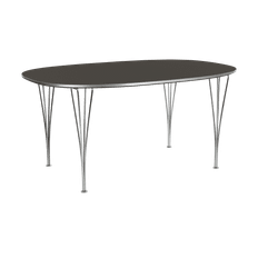 Fritz Hansen Superellipse B616 matbord 170x100 cm Grey laminate 718-chrome
