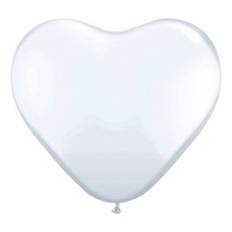 Hjärtballonger Vita - 25-pack