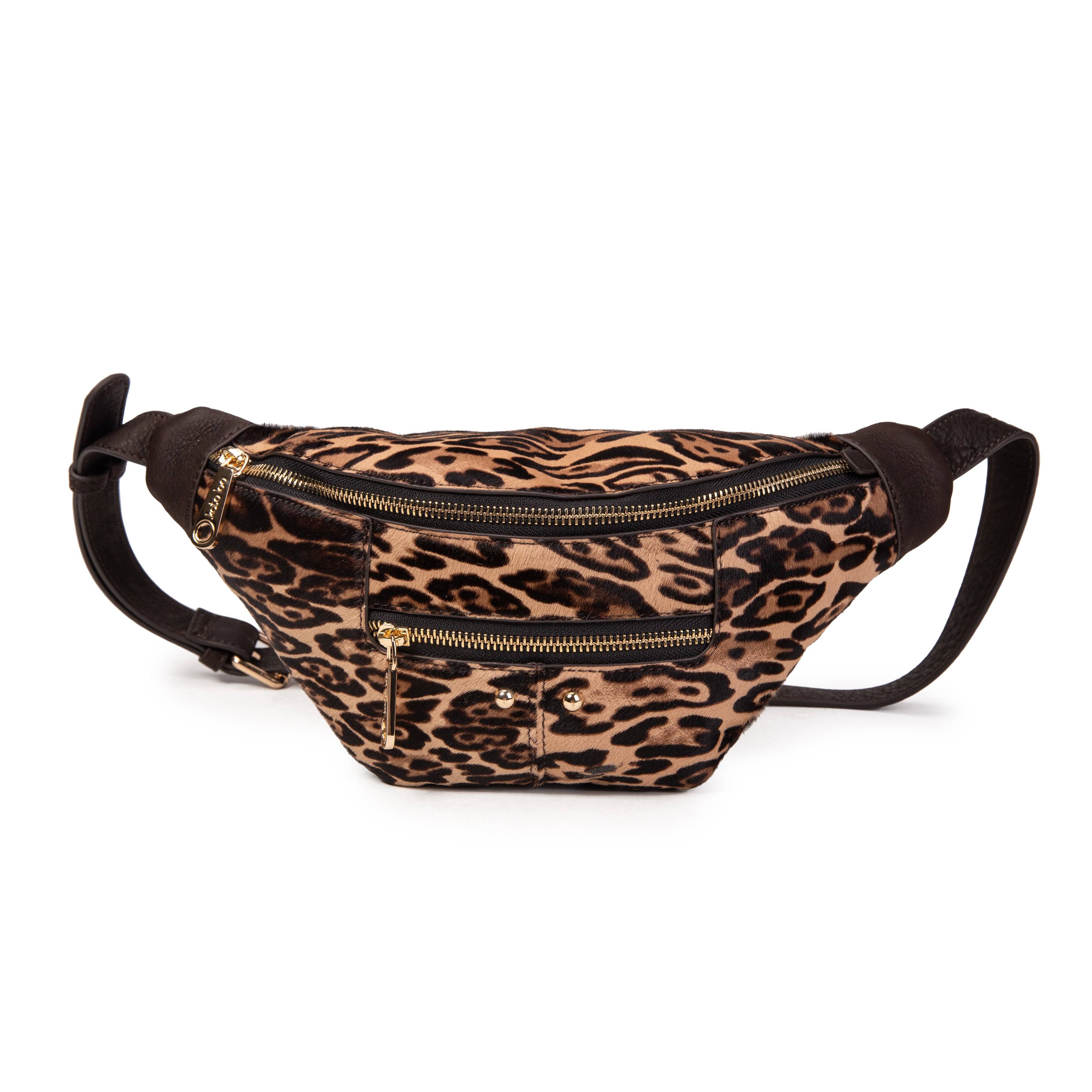 BUM BAG TRIOMF - camel leopard print - Camel / Cowhide
