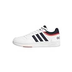 adidas herr Hoops 3.0 Low Classic Vintage Shoes Skor, Ftwr White/Legend Ink/Vivid Red, 45 1/3 EU