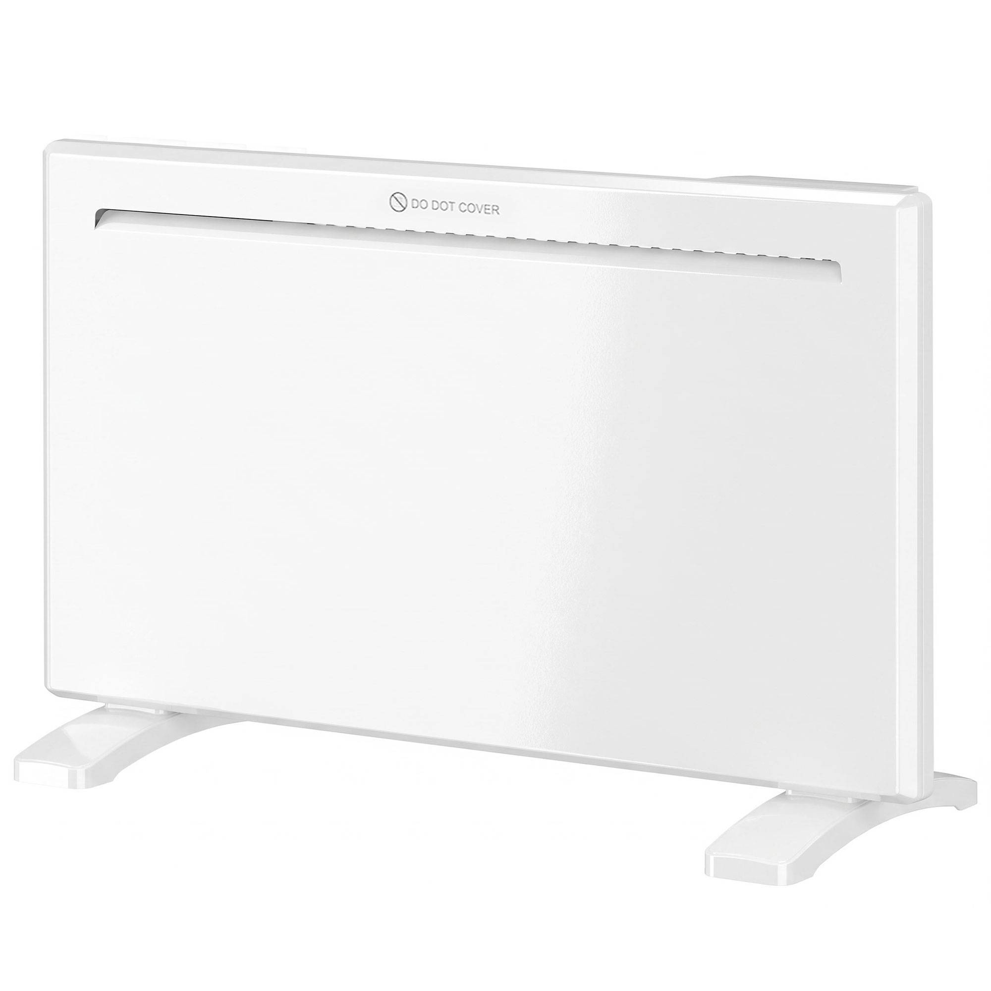 HOMCOM Smart Panel Heater Wall Mounted/Freestanding, Electric Heater with Weekly Timer, Open Window & Anti-Frost, 1500W, White