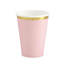 Pap Krus - Pastel Lyserød 6stk.