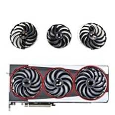 Datorkomponenter 87MM 95MM Sapphire RX6900 XT GPU Fan Compatible with NITRO+AMD Radeon RX 6700 6800 6900 XT Graphics Card Cooling(Black)