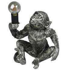 Apa lampfot sittande 23cm silver E14
