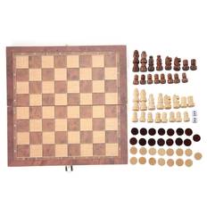 3?In?1 Chess Checkers Gobang Folding Chess Board Portable Interactive Chess Game ToyS 24 x 24cm / S(for 2-4kg)