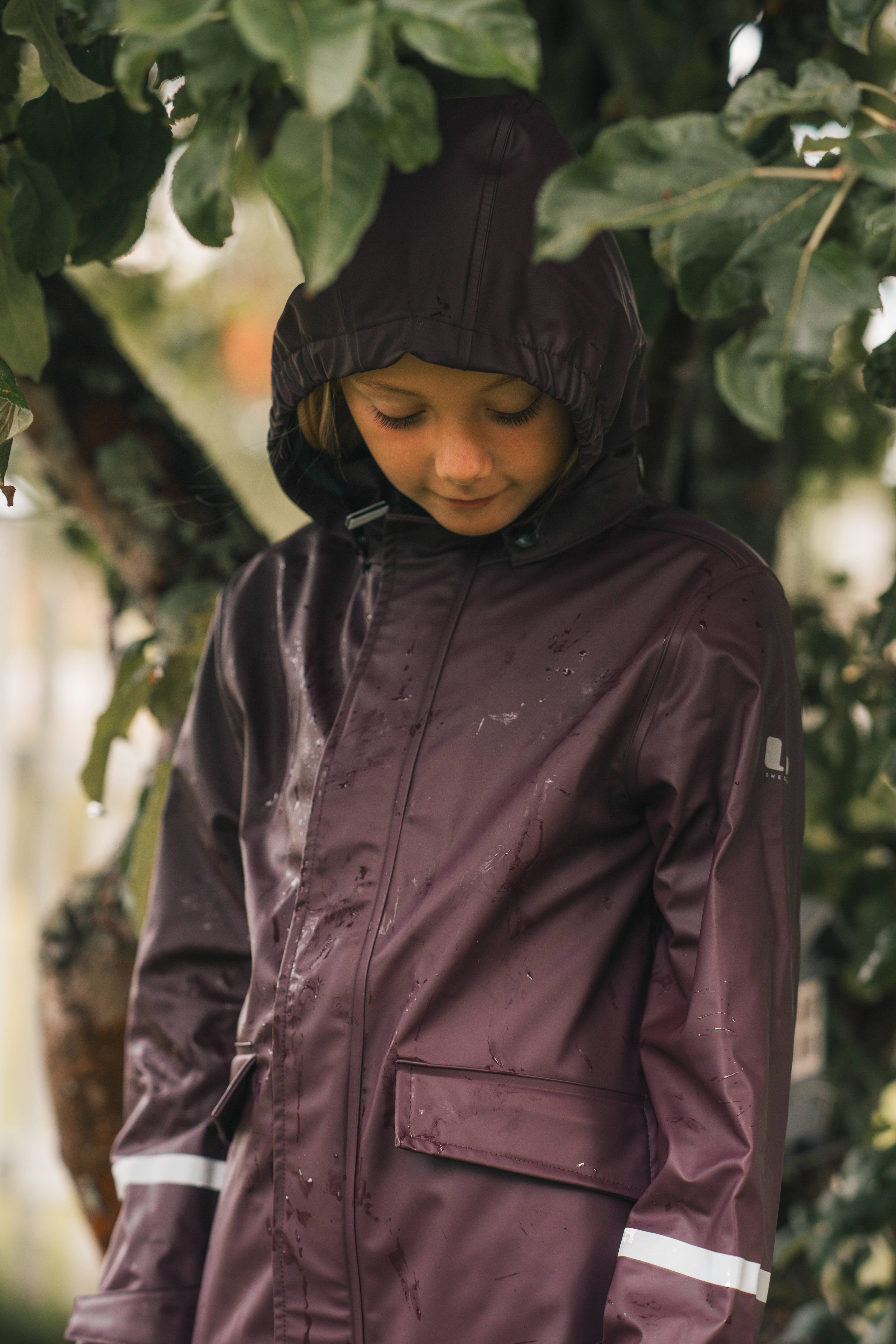 Lindberg Vestby Foret Regnjakke, Plum, 170