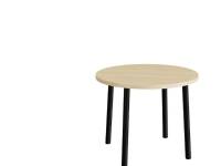 (ComputerSalg) Bord Add 590, Ø900 mm, højde 720 mm, birk laminat på alu stel