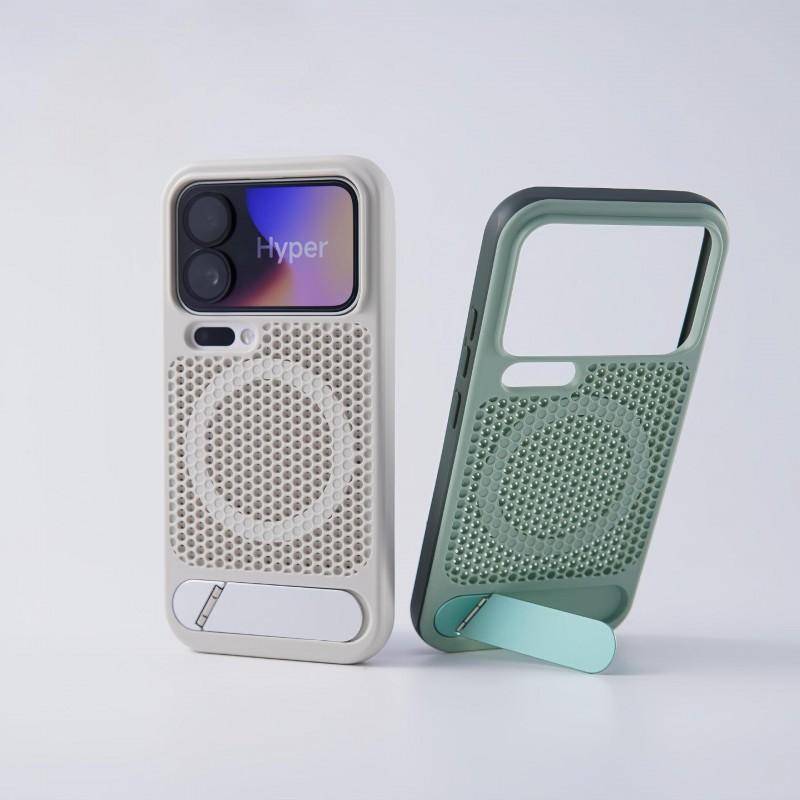 Slim Magnetic Phone Case With Built-in Kickstand 17 Pro Max Shockproof Heat-Dissipating Matte PC Cover In 6 Colors