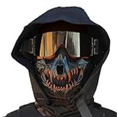 WQZXM Airsoft Mask Balaclava Full Face Och Avtagbara Airsoft Goggles Militär Utomhus Sport CS Taktisk Paintball Mask Ansiktsögonskydd Huvudbonad Mask