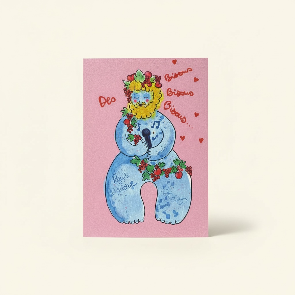 Carte de voeux - carte de voeux blue