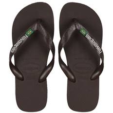 Havaianas Flip-Flops - Brasil Logo - Dark Brown/White - Havaianas - 37/38 - Flip-flops