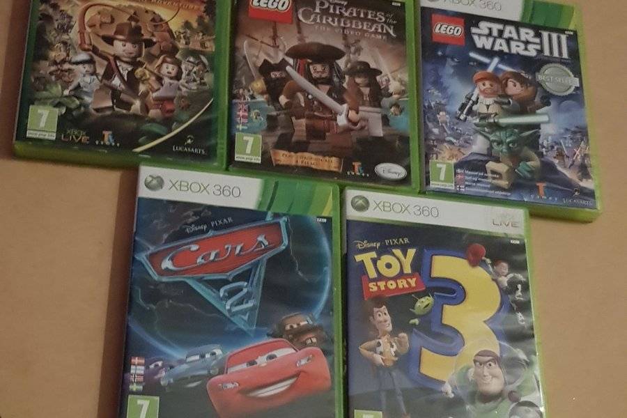 LEGO Indiana Jones, Pirates of the Caribbean, Star Wars III, Cars, Toy Story 3