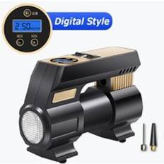 12v bärbar bil luftpump elektrisk däck uppblåsningspump digital luftkompressor auto däck pump för bil motorcykel cykel - digital stil