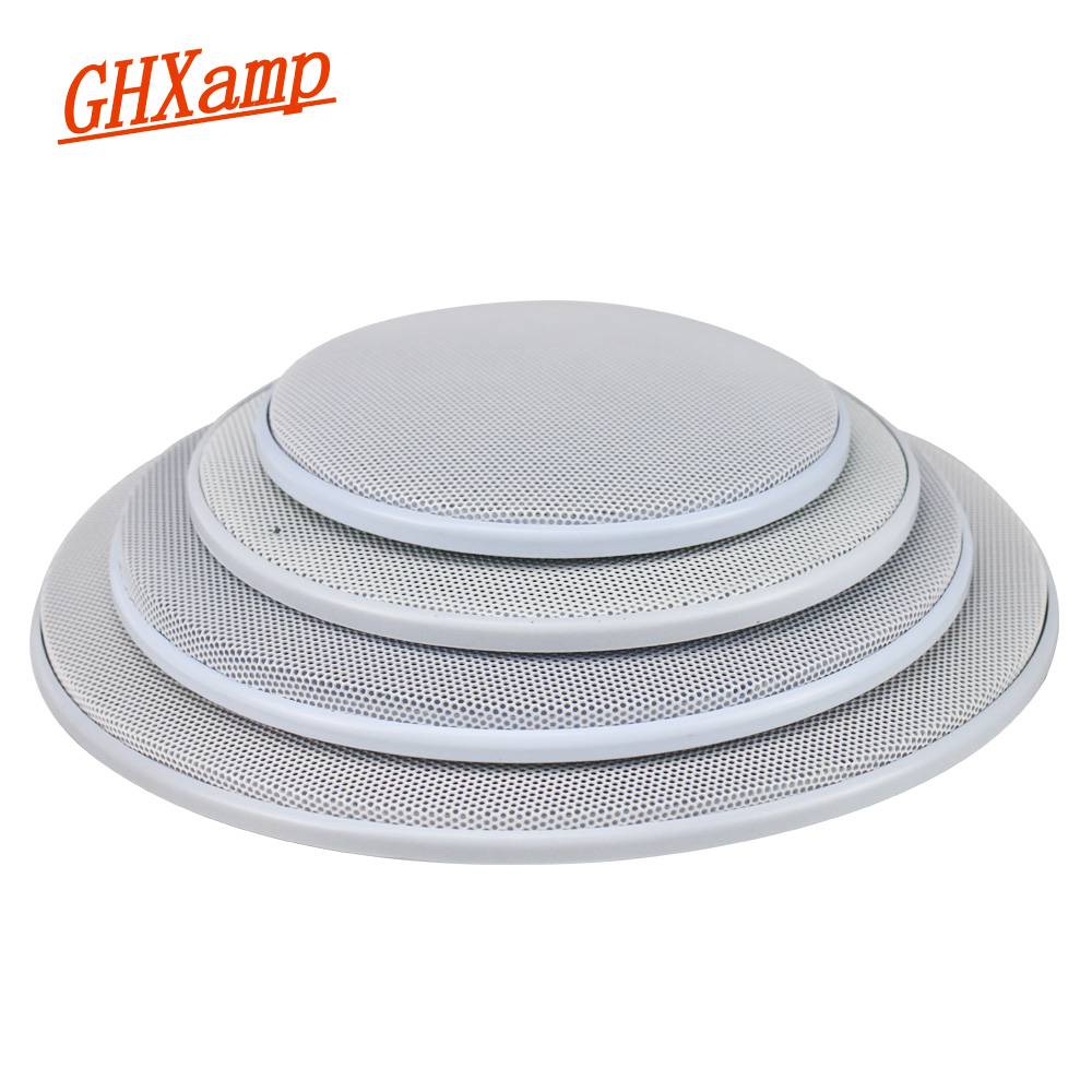 Ghxamp 2 st 4 tum 5 tum 8 tum bil takhögtalare grill mesh kapsling nät 6.5 tum skyddshölje subwoofer diy abs vit